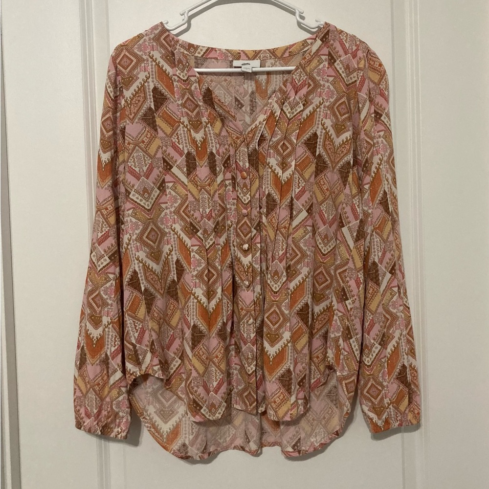 J. Jill Longsleeve Button Down Blouse Women’s Small
